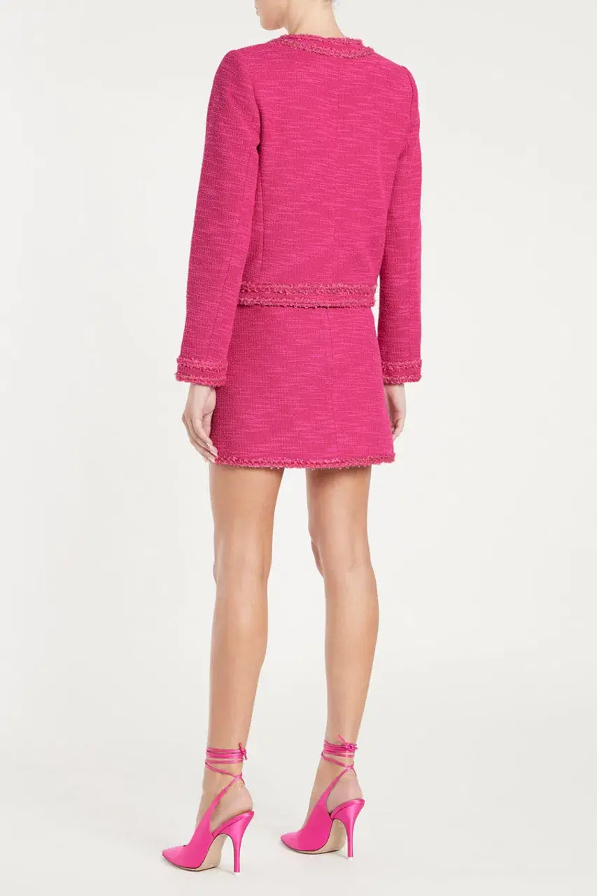 Rebecca Vallance Anita Button Mini Dress And Jacket Hot Pink Size 6 for rent on The Volte - main image
