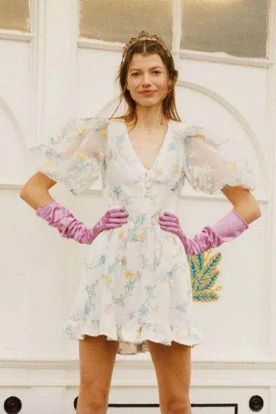 For Love & Lemons Majorie Mini Dress Size M for rent on The Volte - main image