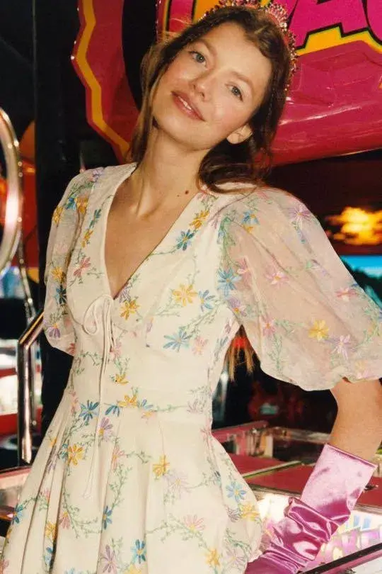 For Love & Lemons Majorie Mini Dress Size M for rent on The Volte - main image