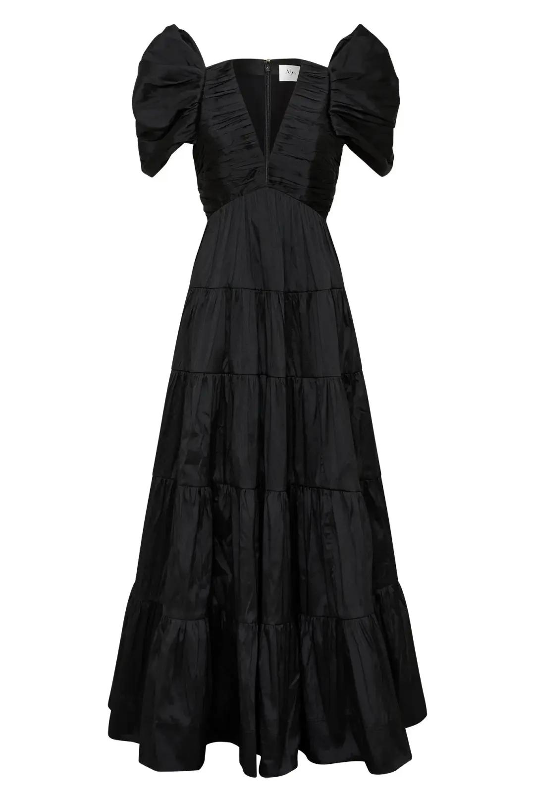 Aje Statuesque Tiered Gown Black Size 8 / S for rent on The Volte - main image