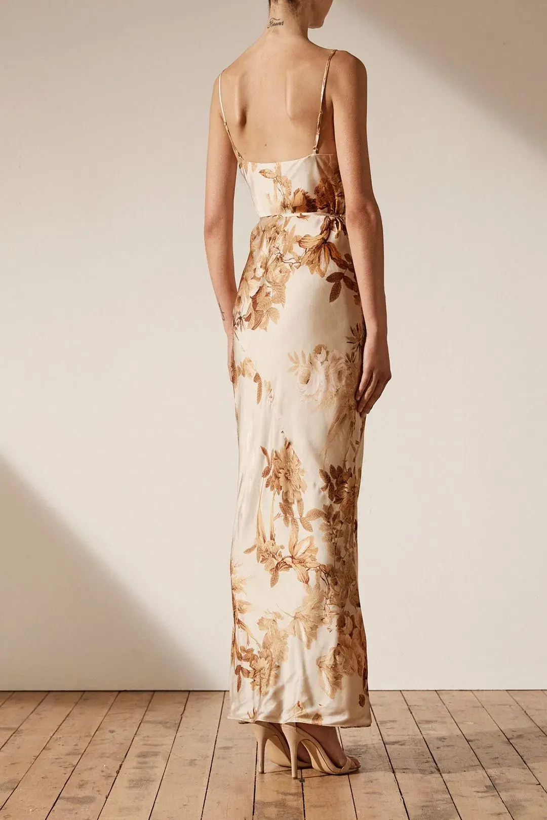 Shona Joy Ines Bias Cowl Maxi Dress Floral Size 8 / S for rent on The Volte - main image