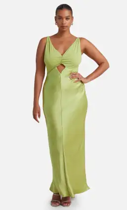 Bec & Bridge Julieta V Neck Maxi Dress Lime Green Size 6 / XS for rent on The Volte - image 4