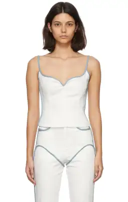 Paris Georgia Heart Singlet White and Blue Size 6 for rent on The Volte - image 1