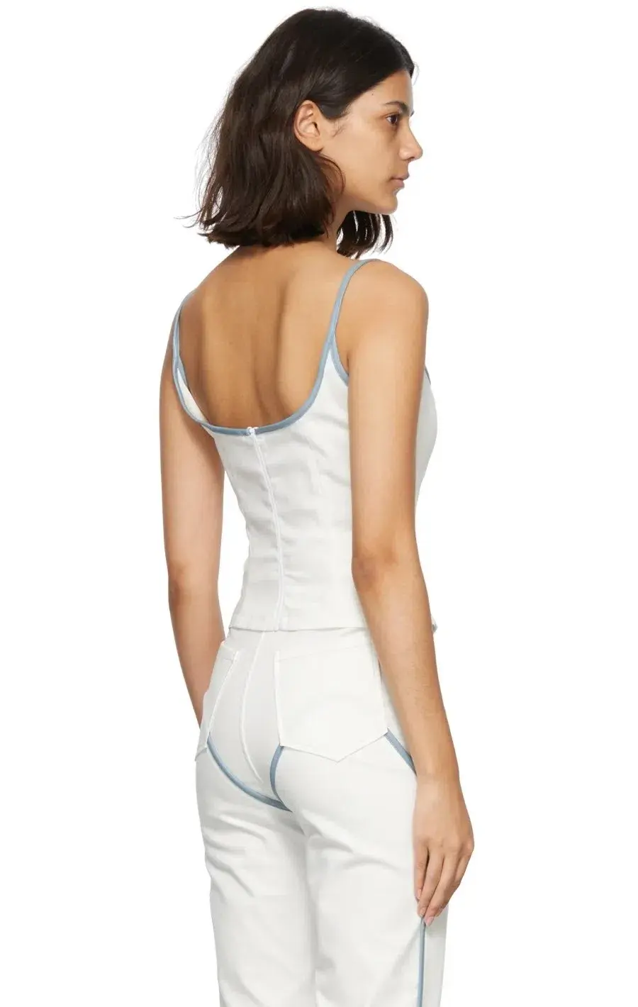 Paris Georgia Heart Singlet White and Blue Size 6 for rent on The Volte - main image