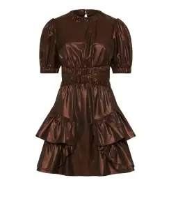 Sass & Bide Free Falling Mini Dress Brown Size 8 for rent on The Volte - image 3
