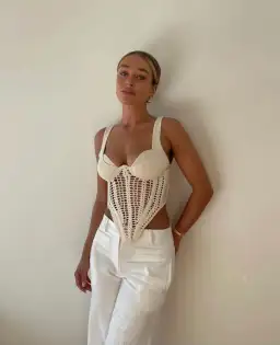 Dion Lee Crochet Corset Cream Size XS/Au 6 for rent on The Volte - image 1