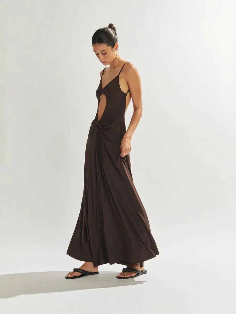 One Mile Sammy Dress Brown Size 8 - Image 4