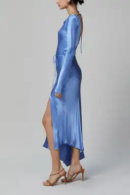 Bec & Bridge Delphine L/S Dress Cornflower Blue Size 10 for rent on The Volte - image 2