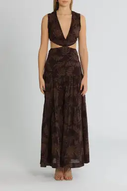 Bec & Bridge Desert Palm Maxi Dress Print Size 8 for rent on The Volte - image 1