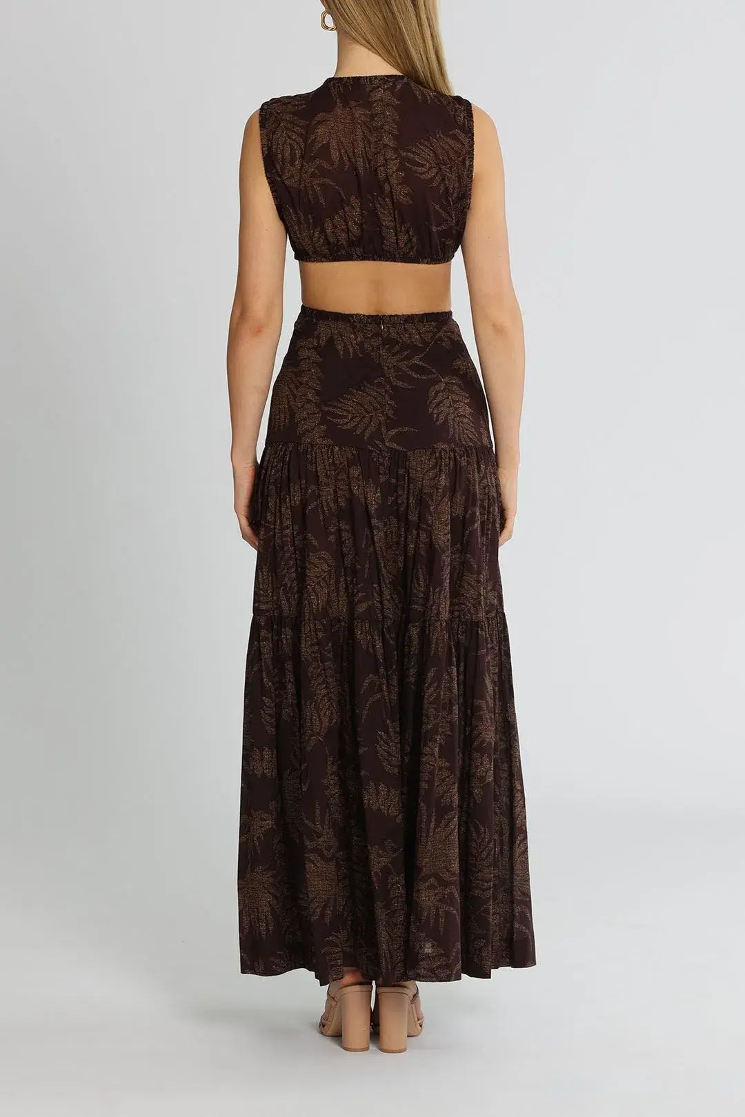 Bec & Bridge Desert Palm Maxi Dress Print Size 8 for rent on The Volte - main image