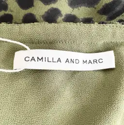 Camilla And Marc Tatami Full Maxi Dress Green Animal Print Size 8