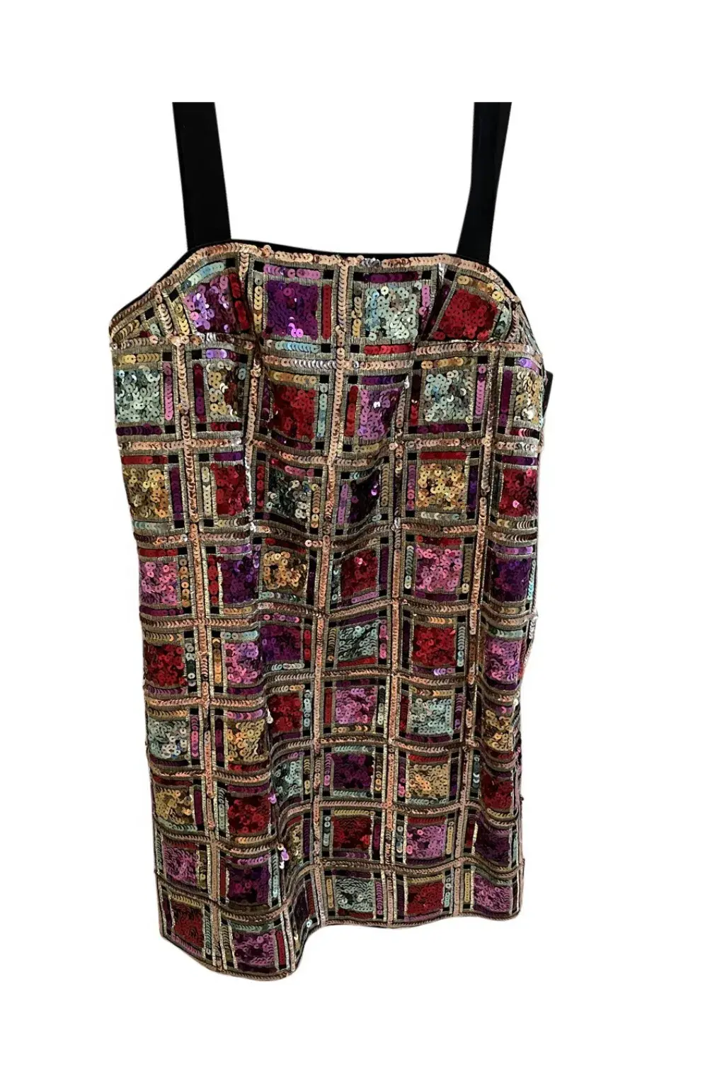 Sass & Bide The Opening Act Panelled Mini Dress Multi Sequin Size 6 for rent on The Volte - main image