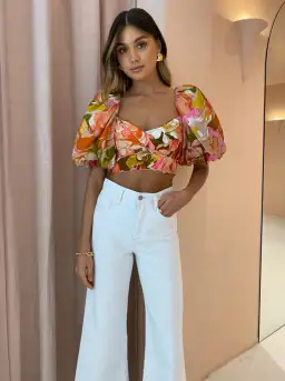 Acler Porter Top Floral Size 10