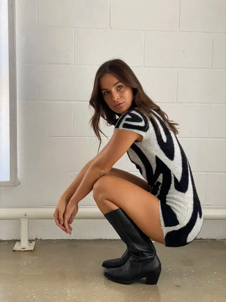 Jaded London 805 Playsuit Black & White Size 6 for rent on The Volte - main image