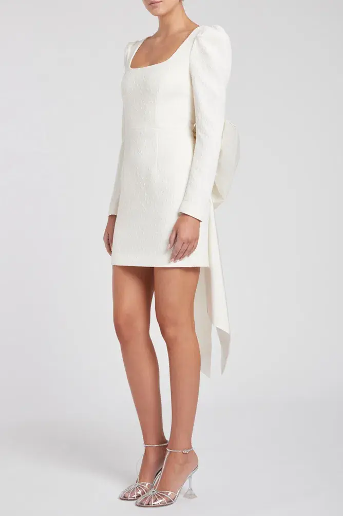 Rebecca Vallance Monique Mini Dress Ivory Size 6 for rent on The Volte - main image