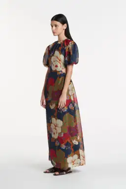 Sir the Label Bonita Puff Sleeve Gown Floral Size 1 / Au 8 for rent on The Volte - image 1