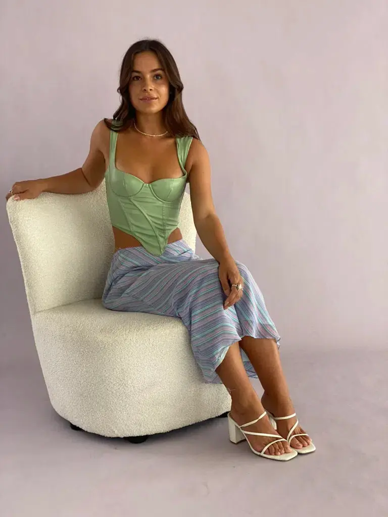 Amiss the Label Diane Corset Green Size XXS / AU 4 for rent on The Volte - main image