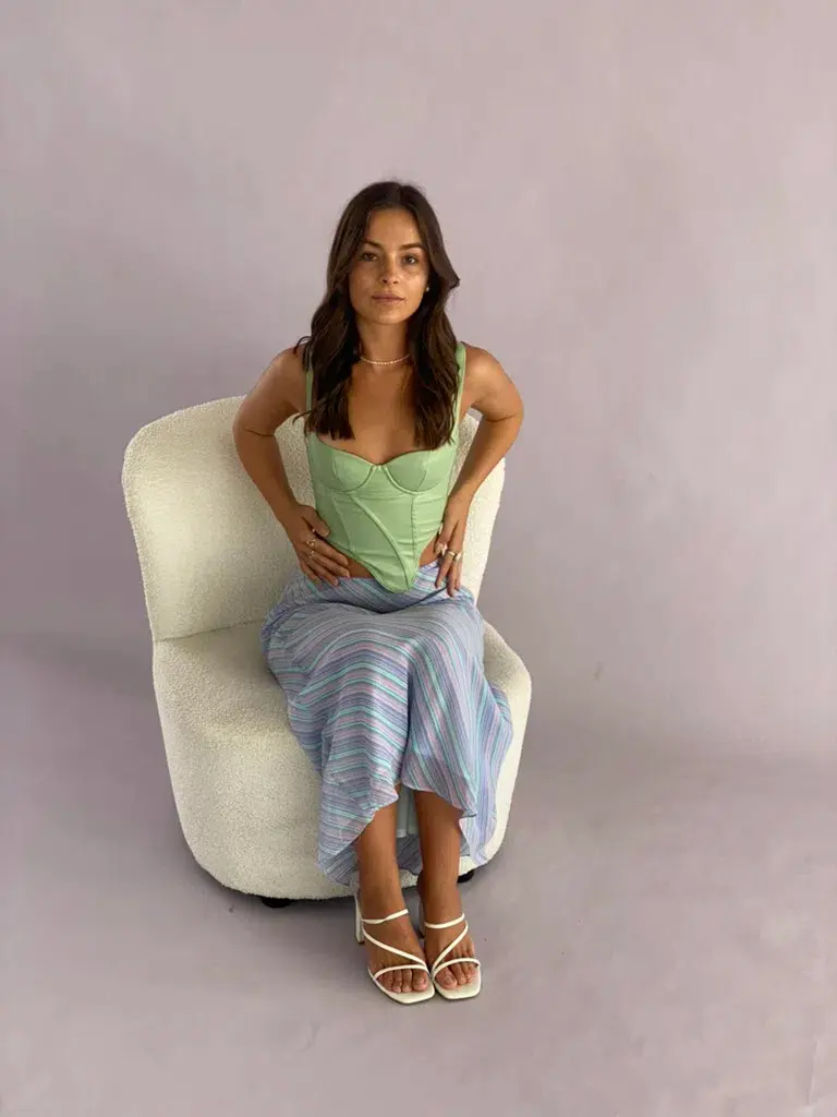 Amiss the Label Diane Corset Green Size XXS / AU 4 for rent on The Volte - main image