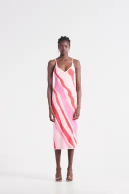 St Cloud Margarita Wave Knit Midi Dress Pink Size XS / Au 6 for rent on The Volte - image 1