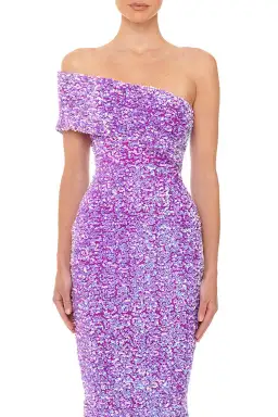 Eliya the Label Alyssa Dress Purple Sequin Size L / Au 12 for rent on The Volte - image 2