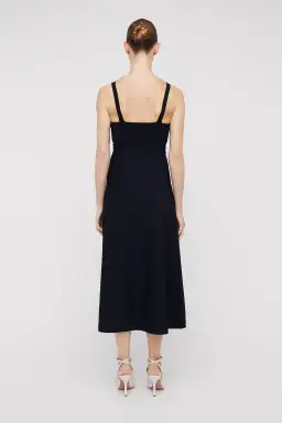 Scanlan Theodore Crepe Knit Square Neck Dress Navy Size 12 for rent on The Volte - image 2