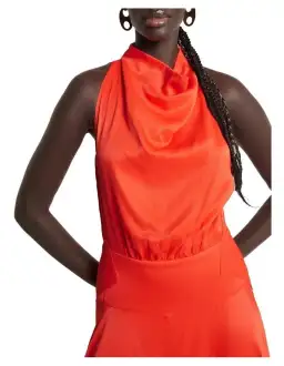Sass & Bide Past Lives Cowl Neck Midi Dress Orange Size 10 for rent on The Volte - image 2