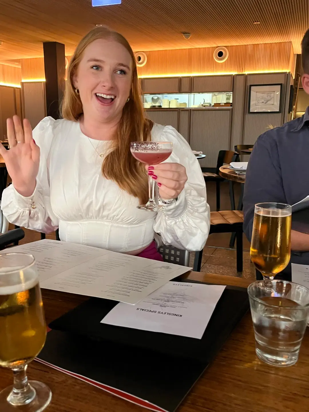 Aje Poised Lace Up Cropped Top Ivory Size 12 / L for rent on The Volte - main image