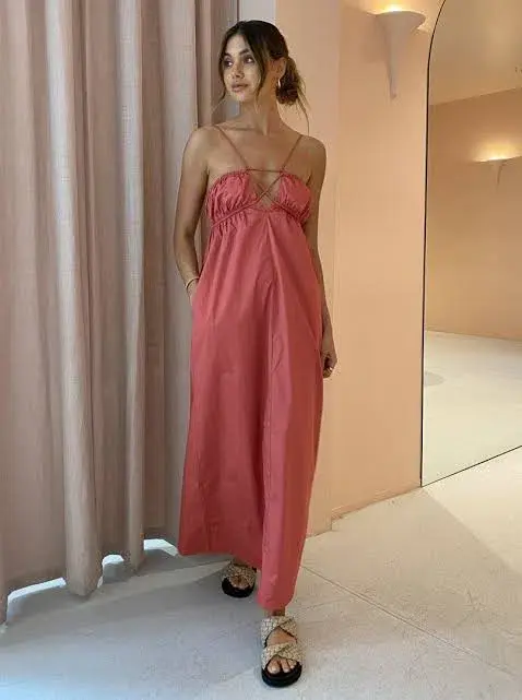 Suboo Rosanna Strappy Maxi Dress Red Size 6 / XS for rent on The Volte - main image