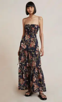 Bec & Bridge Lori Tie Maxi Dress Floral Print Size 10 / M