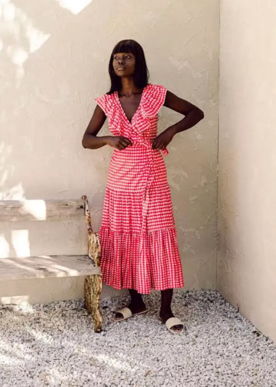 Bird and Kite Juni Wrap Dress Calypso Gingham Size XL / Au 14 - Image 5