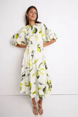 Aje Zest Midi Dress Print Size 6 / XS for rent on The Volte - image 1
