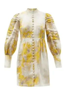 Zimmermann Botanica Wattle Linen Mini Dress Print Size 2 / Au 12 for rent on The Volte - image 4