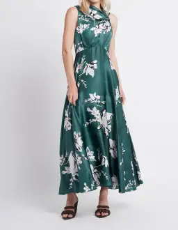 Aje Efflorescent Dress in Desert Bloom Green
Size 10 / M