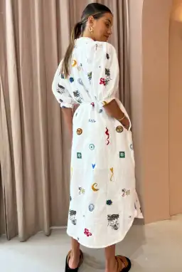 Alemais Soleil Embroidery Dress Print Size 10 for rent on The Volte - image 3