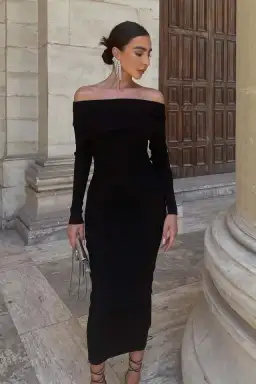 Kookai Lola Midi Dress Black Size 12 for rent on The Volte - image 2