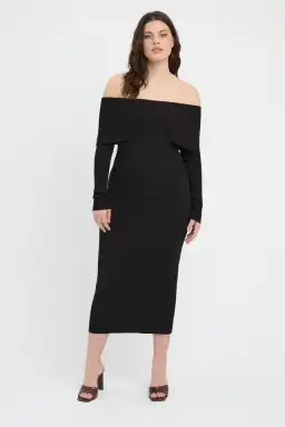 Kookai Lola Midi Dress Black Size 12 for rent on The Volte - image 1