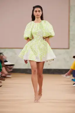 Aje Botanical Applique Mini Dress Green/White Size 8 for rent on The Volte - image 1