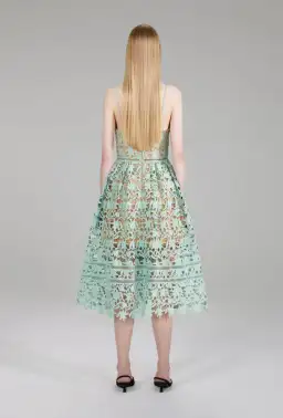 Self Portrait Azalea Midi Dress Mint Size 14 for rent on The Volte - image 3