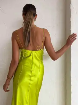 Ginia Sonia Maxi Dress in Electric Lime Size M / Au 10 for rent on The Volte - image 6