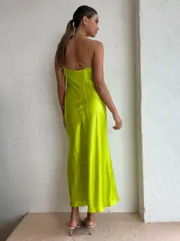 Ginia Sonia Maxi Dress in Electric Lime Size M / Au 10 for rent on The Volte - image 3