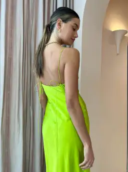 Ginia Sonia Maxi Dress in Electric Lime Size M / Au 10 for rent on The Volte - image 5