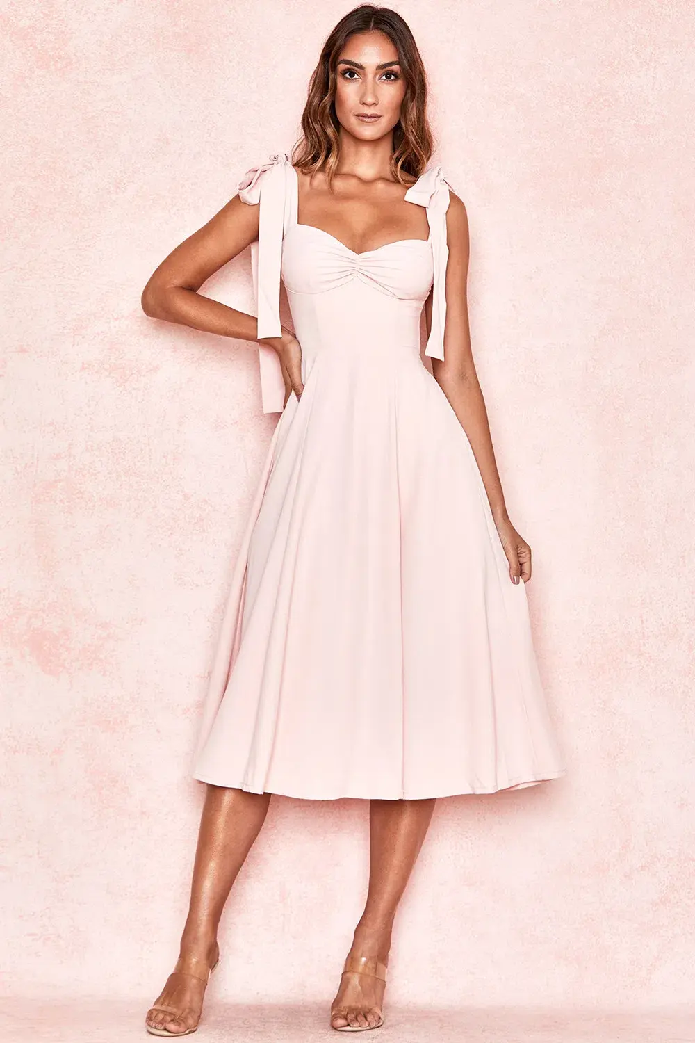 House of CB Alicia Midi Dress Pink Size S / Au 8-10 for rent on The Volte - main image