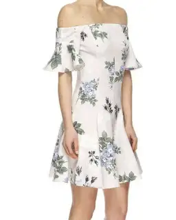 Lover Off Shoulder Mini Dress Floral Size 10 for rent on The Volte - image 2