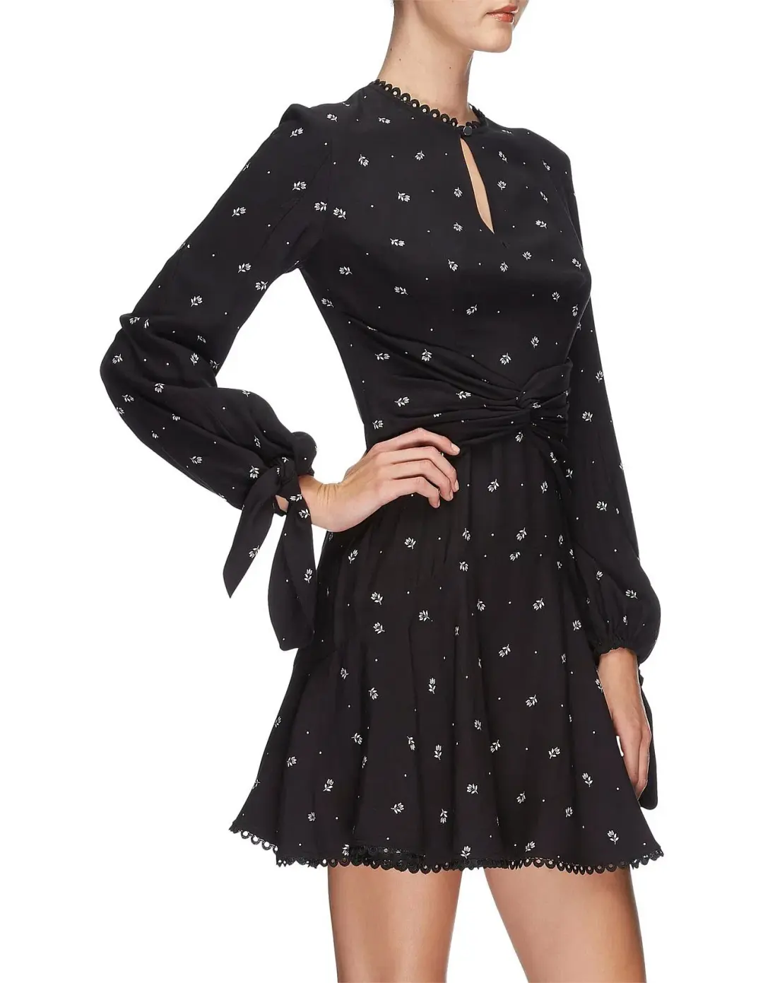 Lover the Label Foulard Mini Dress Black Size 10 for rent on The Volte - main image