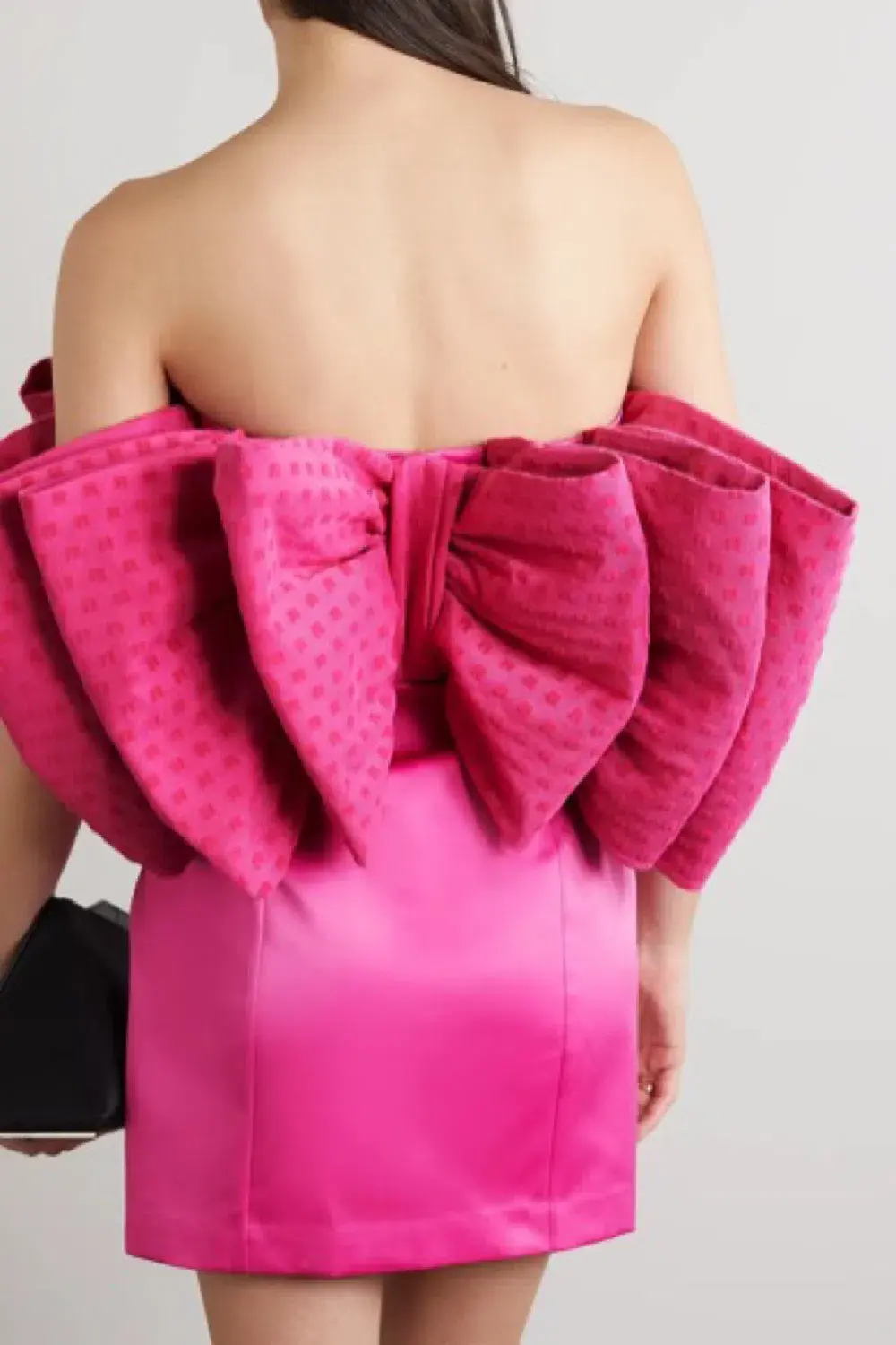 Rotate By Birger Christensen Natalie Bow Dress Pink Size 10 for rent on The Volte - main image