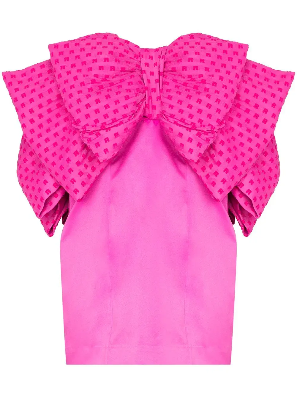 Rotate By Birger Christensen Natalie Bow Dress Pink Size 10 for rent on The Volte - main image