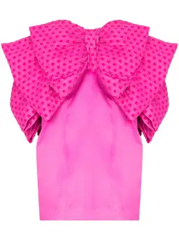Rotate By Birger Christensen Natalie Bow Dress Pink Size 10 for rent on The Volte - image 6