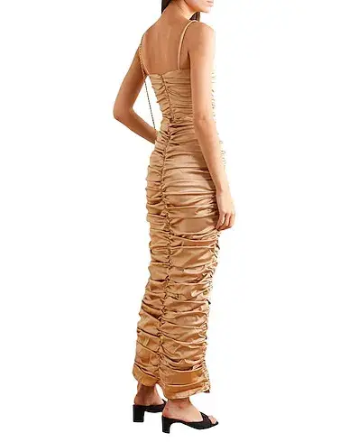 Georgia Alice Eva Ruched Gown Beige Size 6 for rent on The Volte - main image