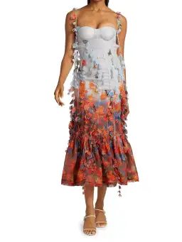 Zimmermann Wild Botanica Printed Petal Midi Dress in Wildflower
Size 1 / Au 8-10