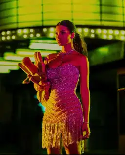 Albina Dyla Wild Corset Short Dress Silver/Nude Size 6 for rent on The Volte - image 5